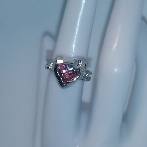 Vintage Heart ring- Chained Heart